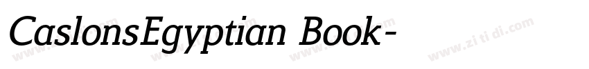 CaslonsEgyptian Book字体转换
